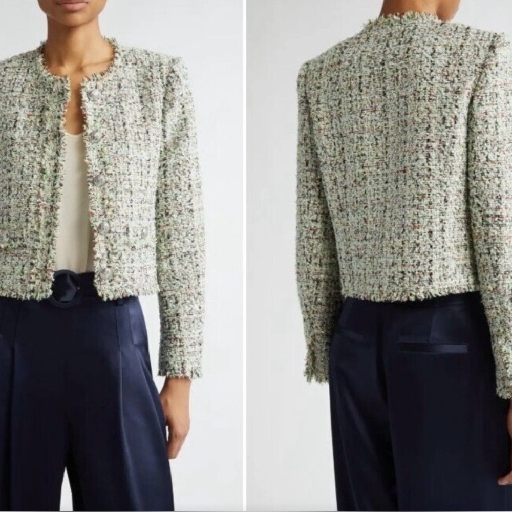 Brand new cinq a sept Women's multi color Tweed Jacket size 4